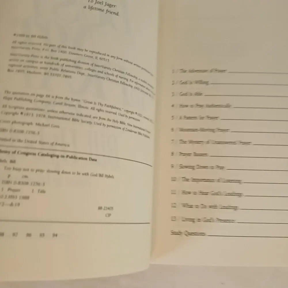 Too Busy Not to Pray : Slowing down to be with God by Bill Hybels (1988,...